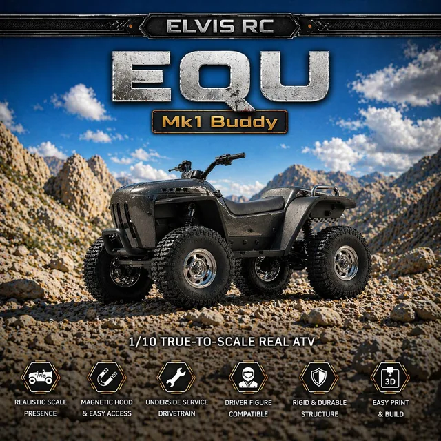 Caroserie și șasiu ATV RC Buddy, 1:10