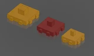 Organizator modular de tubulare, variantă rigidă