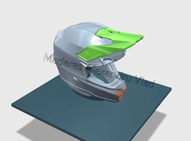 Miniatură cască moto cu suport
