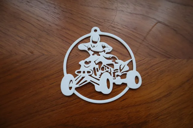 Ornament de Crăciun cu quad sport