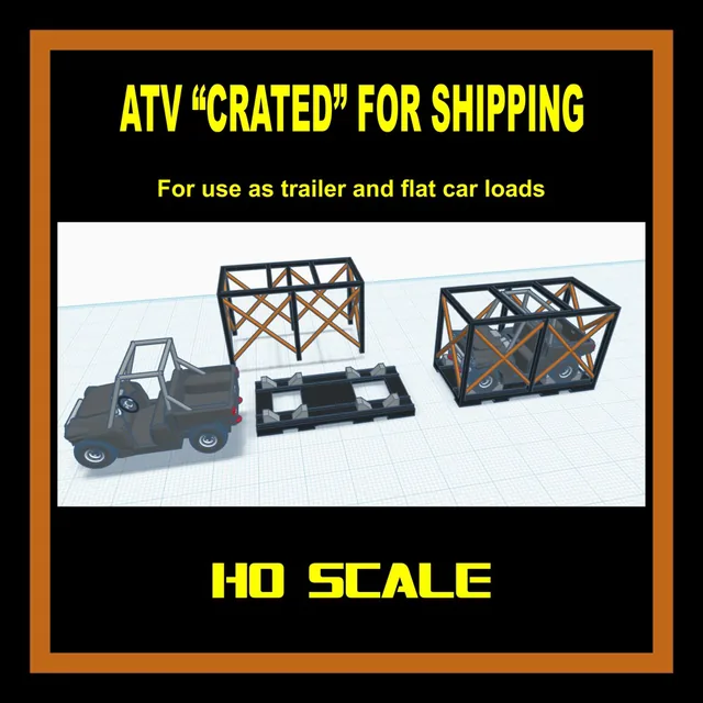 Miniatură ATV ambalat pentru transport, H0