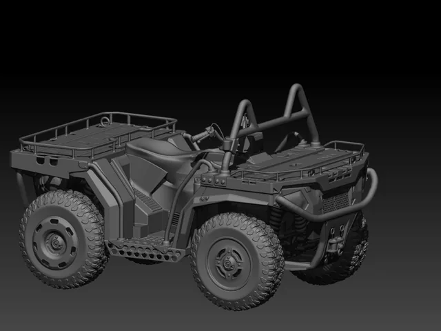 Miniatură quad cu accesorii