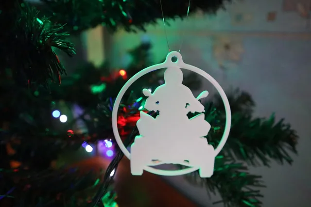 Ornament de Crăciun cu quad clasic